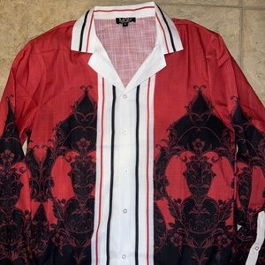 Mens red baroque style shirt (MEGA MARKDOWN 🎫)